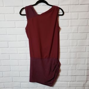 10. LENNY B PARIS Burgundy Dropped Waist Dress Size 2